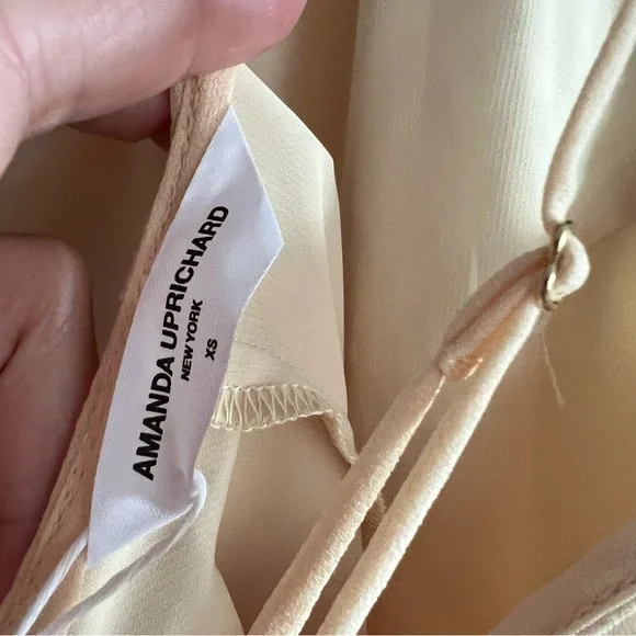 Amanda Uprichard Ashton Maxi Dress in Cornsilk Yellow Size XS NEW! New with tags - Picture 8 of 10